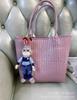 2026 Bolsa de Mão/Ombro Feminina de Grande Capacidade Dopamina Souvenir Cesta de Pvc Tecida à Mão Tote