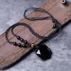 Péndulo Colgante Estrella de Seis Puntas de Obsidiana Piedra de Energía Arena Azul Collar Piedra Cielo Estrellado Colgante de Cristal Joyería para Mujeres