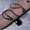 Péndulo Colgante Estrella de Seis Puntas de Obsidiana Piedra Energética Collar de Arena Azul Sintética Colgante de Piedra Cielo Estrellado para Hombre