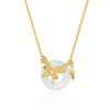 Collar con Hebilla de Seguridad Amor de Mariposa para Mujer Plata Esterlina S925 Colgante de Calcedonia Natural Nicho Sentido de Alta Gama Circonita Cadena de Clavícula de Mariposa