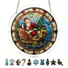 PT-TYU318 Colgante de Rompecabezas Acrílico de Papá Noel Transfronterizo para Atmósfera Festiva Decoración de Ventana