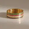 Anel Colorido com Zircônia Jieding, Joia de Aço Titânio de Alto Padrão, Não Desbota, Acessórios Transfronteiriços de Aço Inoxidável