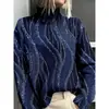 Novedades en la plataforma transfronteriza: Suéteres de cuello alto recomendados para mujer, estampado digital, serie personalizable