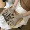 Guantes de lana de punto para mujer, nuevos para otoño e invierno, combinan con todo, estilo coreano suave, color liso, con etiqueta, de cinco dedos, cálidos