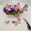 Adesivos de Parede Borboleta Oca Metálica 3D Transfronteiriços Decoração de Festa de Aniversário Layout de Sala de Estar Pintura Criativa com Adesivos