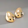 Pendientes Ovalados Metálicos Brillantes Europeos y Americanos, Pendientes Geométricos Exagerados Únicos, Accesorios para Orejas de Alto Nivel de Nicho Transfronterizos