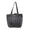 Nuevo Estilo Simple Lona Mezclilla Bolso Portátil Gran Capacidad Bolso de Hombro Casual para Mujer Mochila Calle Retro