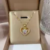 [Acero de Titanio] Personalizado Elegante, Moderno y Sencillo Regalo de Cumpleaños Ins Corazón Clavícula Microincrustado Collar Collar Coreano
