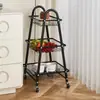 Nuevo Carrito Estantería de Almacenamiento Dormitorio Almacenamiento Multicapa Sala de Estar Móvil de Piso Estante para Snacks Cocina Cesta para Verduras