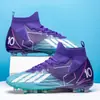 Sapatos de futebol verão novo estudante adulto profissional TF unhas quebradas sapatos de treinamento masculino mulheres ag unhas longas geração transfronteiriça roxo