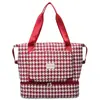 Bolsa de viaje gran capacidad plegable pata de gallo esperando producción almacenamiento navideño bolsa de equipaje viaje simple bolso de hombro venta al por mayor
