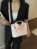 Bolsa Tote de Couro Rosa com Óleo e Cera para Mulheres 2026 Nova Bolsa de Grande Capacidade para o Dia a Dia Bolsa de Mão de Nicho de Alta Qualidade Bolsa de Ombro