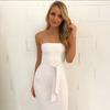AliExpress EBAY outono e inverno vestido de peito envolto vestido de fundo de quadril vestido feminino de ponto fibra de poliéster real