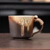 Caneca de Café Vintage Criativa Rústica de Cerâmica Feita à Mão Estilo Wabi-Sabi Caneca de Cerâmica de Alto Valor Acessório Transfronteiriço para Chá da Tarde