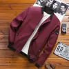 Jaqueta Masculina de Venda Quente Transfronteiriça para Primavera e Outono, Casaco Casual Slim Fit Cor Sólida Tamanho Grande Estilo Coreano, Jaqueta Masculina com Gola Alta, Atacado Masculino