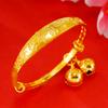 Pulseira de imitação de ouro 24k de luxo pulseira inteligente para bebê atacado estilo étnico longa vida presente para crianças ricas