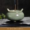 Quemador de incienso de Buda celadón adoración en casa estufa Xuande porta incienso de Buda viaje transporte conveniente pequeño quemador de incienso nueve agujeros incienso