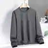 Moletom Masculino com Gola Redonda Estampado, Novo Pulôver de Manga Longa Solto e Grosso para Primavera e Outono, Camisa Básica Versátil da Moda para Homens Modernos