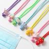 Máscara de Dibujos Animados para Niños Cuerda para Colgar al Cuello Anti-pérdida Colgante de Cuello Cordón Ajustable con Botón para Colgar de la Oreja Gafas Disponibles