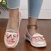 Dropshipping Transfronterizo Zapatos de Verano para Mujer, Zapatos de Tela del Viejo Pekín, Zapatos sin Cordones de Malla para Mujer, Zapatos Huecos Transpirables para Madres de Mediana Edad y Mayores
