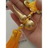 Colgante de Calabaza de Cobre con Nudo Chino Auspicioso para Decoración de Puerta, Calabaza Hueca para Buena Fortuna y Prosperidad, Adorno para Puerta de Dormitorio