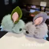 Suministros del Fabricante al por Mayor Bola de Pelo Conejito Nueva Versión Coreana Celebridad de Internet Tridimensional Infantil Lindo Conejo Cuerda para el Cabello Pasador