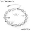 Pulseira Sugar Nova Zircônia Gipsofila Feminina Aço Inoxidável PVD Banhado a Ouro 18K Cor Preservada Ouro Verdadeiro Atacado de Joias Transfronteiriças