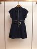 Vestido Recto Casual Elegante de Otoño Nuevo para Mujer de Estilo Clásico de Shenzhen Nanyou, Hombro Derecho, Sin Mangas, Cremallera en la Cintura