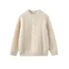 Estilo Novo Outono e Inverno Três Fios Espessado Moda Padrão Torcido Suéter Pulôver de Caxemira Infantil para Meninas e Meninos
