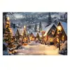 Suministro Especial Transfronterizo Más Vendido Tela de Fondo Navideño Impresión de Alta Definición Reno Papá Noel Serie de Telas de Fondo para Decoración Festiva
