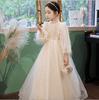Vestido Infantil para el 1 de Junio, Vestido de Piano de Lujo de Gama Alta para Niñas, Vestido de Princesa Dama de Honor Cumpleaños con Mangas Largas 2026
