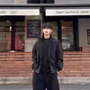 Chaqueta Holgada de Primavera y Otoño, Ropa Exterior Elegante para Hombre, Marca de Moda de Calle de Tendencia, Estilo Hong Kong, Estilo Harajuku Japonés, Versión Coreana, Moda Transfronteriza de Tendencia