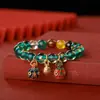 Pulsera de bestia dorada con esmalte de color lámina dorada para mujer 2024 nueva pulsera de múltiples tesoros regalo para el Día del Niño joyería para amantes con cuentas