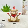 Llavero Navideño Dorado Papá Noel Árbol de Navidad Muñeco de Nieve Muñeco de Goma Pegajosa Accesorios Regalo de Navidad Venta al por Mayor