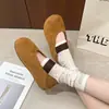 Zapatos Mary Jane de moda para mujer que aumentan la altura, con una sola correa, nuevos slip-on otoño 2026, puntera redonda, suela gruesa, bailarinas