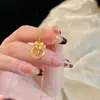 Nuevo Collar de Círculo Hueco con Lazo para Mujer, Lindo y Elegante, Cadena Ligera de Lujo para Clavícula, Venta al por Mayor en Douyin