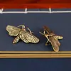 Colección de Adornos Artificiales de Insecto Polilla de Latón Decoración Creativa Adornos de Polilla de Latón para Estudio