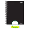 Caderno espiral 1/4 (capa dura) Preto Neutro 200 Folhas - Caixa com 5 Unidades