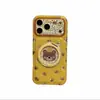 Funda de Oso de Cuadros de Lunares para iPhone 17 Pro Max, Soporte Magnético 360 Apple 18P, Linda para 16