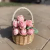 Nuevo Ramo de Pequeñas Rosas Copo de Nieve de 7 Cabezas, El Más Vendido Transfronterizo para Bodas, Ramo de Pequeñas Rosas Multicabeza