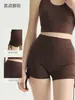 Pantalones de yoga de tres cuartos con cordón para mujer, shorts deportivos de cintura alta levanta-glúteos, shorts de yoga ajustados para fitness con efecto "nalga de durazno" para mujer, adecuados para usar al aire libre