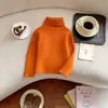 En Stock Set Grueso de Peluche para Niños 2026 Nuevo Invierno Suéter de Cuello Alto Chaleco de Lana Conjunto de Vestido