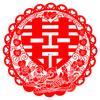 Xun Yao 15# Pegatinas creativas festivas suministros para boda decoración de habitación para boda corte de papel personalidad pegatinas electrostáticas
