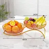 Bandeja de frutas criativa, cesta de frutas para sala de estar, expositor de lanches e frutas secas para mesa, mesa de centro, mesa de jantar, prateleira de armazenamento multicamadas