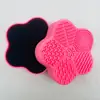 Nuevo Almohadilla Limpiadora de Brochas de Maquillaje de Silicona con Forma de Estrella Herramientas de Belleza de Silicona con Esponja Caja Limpiadora de Herramientas de Belleza