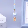 Amuleto de Gato de la Suerte de Cerámica para Teléfono para Éxito en Exámenes, Lindo Regalo Inspirador para Estudiantes, Colgante de Bolsa con Mensaje de Bendición