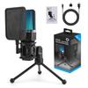 Suministro de Energía Transfronterizo Rongmai Rgb Siete Colores Luminoso Soporte para Micrófono Set USB Computadora Videojuego Micrófono
