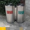 Ventas Directas de Fábrica de Botes de Basura de Acero Inoxidable, Botes de Basura Reciclables para Interiores Ecológicos, Contenedores de Basura Clasificados para Hoteles y Centros Comerciales