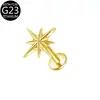 Aleación de titanio F136 G23 estrella de ocho puntas hueca mariposa trébol de cuatro hojas pentagrama joyería para piercing aretes para la oreja tachuelas para el labio