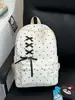 Nova mochila de grande capacidade, tema floresta, cores doces de bolinhas, fresca e doce, perfeita para meninas do ensino fundamental II e médio, leve e fácil de carregar